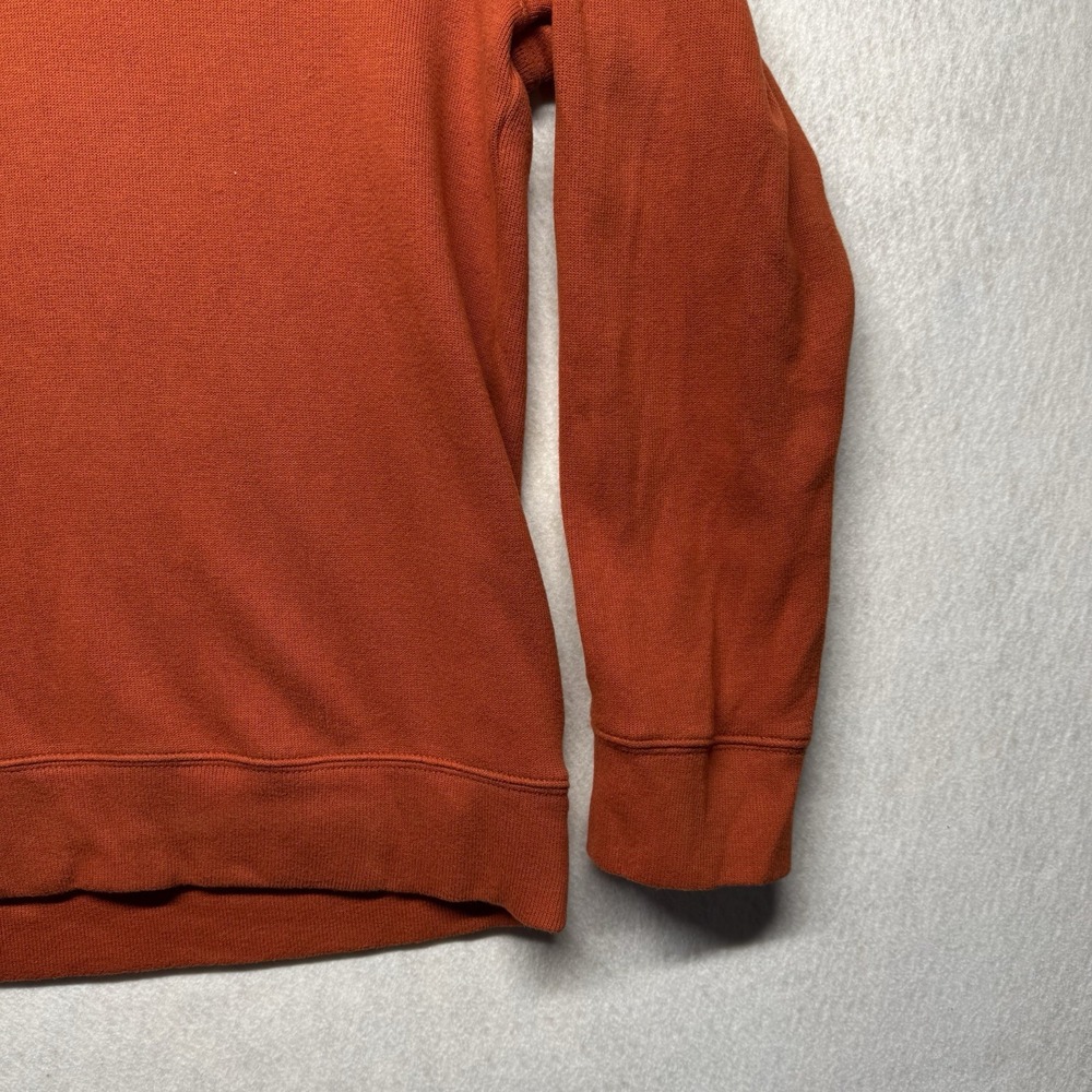 Lands End Mens Large Burnt Orange 100% Cotton Quarter Zip Pullover Sweater - Picture 7 of 14